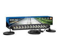 Portable Magnetic Light Bar, 14 Inch High Brightness LED Cigarette Lighter Light Bar Spotlight with Strong Magnets 4 Way Mount, 6000K Off-road Tractor Work Light 12V 24V for Truck Car Trailer Van Camp