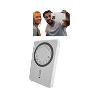 Portable Magnetic Wireless Charging Pad, 5000mah 20W Fast Charge Power Bank for iPhone 12 13 14 15 16, Androids phones, earbuds, Compatible with MagSafe, Battery Pack iphone/Apple, White
