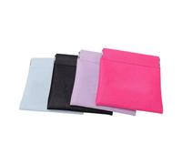 Portable Mahjong Pouches in 4 Colors Water Resistant PU Leather for Dice Chips and Accessories Storage Black Rose Red Light Blue Purple