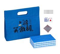 Portable Mahjong Set | Mahjong Board Game, Mahjong Board Game, Family Mahjong Game Includes Table Cloth, Carry Bag, Dice, Tile Ruler for Free