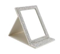 Portable Make-Up Mirror, White Foldable Vanity Mirror, High Resolution Innovative Mirror for Daily Use, with Beautiful Look, Practicality for