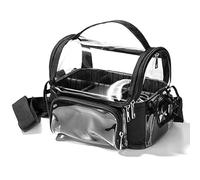 Portable Makeup Bag Clear Cosmetic Bag Large Capacity Toiletry Makeup Brush Holder Wash with Shoulder Strap Large Capacity Cosmetic Toiletry Portable Travel Wash