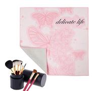 Portable Makeup Bag, Flat Makeup Bag - Self Adhesive Makeup Bag Cosmetic Pouch, Travel Cosmetic Bag, Makeup Storage Organizer, Emball Fabric, Thoughts, Se référer au descriptif, Refer to description