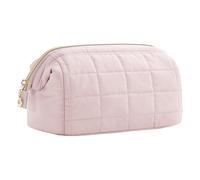 Portable Makeup Bag - Stylish Travel Cosmetic Box, Multifunction Tutor | Durable Organizer for Lipsticks, Foundations, Brushes, Toiletries, Skincare, Jewelry, Pink, Consulte la descripción, See