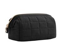 Portable Makeup Bag - Stylish Travel Cosmetic Box, Multifunction Tutor | Durable Organizer for Lipsticks, , Brushes, Toiletries, Skincare, Jewelry, Black, Consulte la descripción, See