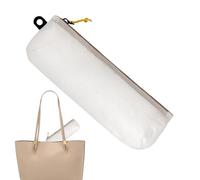 Portable Makeup Brush Bag, Zipper Pencil Bag - Makeup Brush Storage Bag, Wide Opening Cosmetic Toiletries Women Girls Home School Univers, White, Please refer to the description, Please refer to