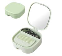 Portable Makeup, Travel Cosmetic Mirrors, Beauty Products Box, Exquisite Design Led Light Touch Screen Adjustable Brightness for Women, 4.06x3.82x1.34 Inches