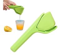 Portable Manual Lemon Squeezer - Foldable Handheld Citrus Juicer for Lemons and Oranges (Green)