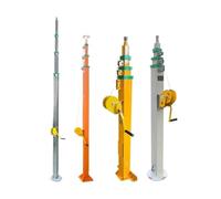 Portable Manual Lift Pole Mobile Electro-Hydraulic Telescopic Pole Mast 3/4/6/9m Lighting(7m)