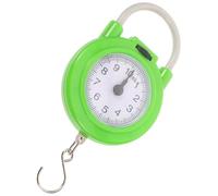 Portable Manual Luggage Scale 10kg Green Plastic Metal Hook