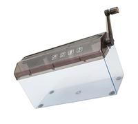 Portable Manual Mini Shredder for Home Use - Hand Crank Paper Shredder for Financial Documents & A4 Paper - Compact & Easy to Use (Black)
