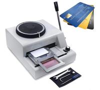 Portable Manual Plastic Card Embosser with 72 Character Wheels, 1-6 Line Embossing for Membership, VIP, Gift & ID Cards