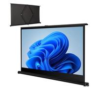 Portable Manual Pull Up Projection Screen, Mobile Retractable Movie Screen for Outdoor Camping, Home Theater, Office - 30 Inch (4:3) Size