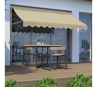 Portable Manual Retractable Awning Waterproof UV Resistant Folding Canopy for Outdoor Sun Shade Patio Window & Door Protection Versatile Shelter Solution