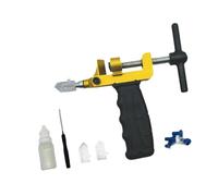 AWHAO Portable Manual Tile Cutter for Glass Projects, Includes Spare Cutting Heads, Gold with Oil Bottle