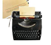 Portable Manual Typewriter Machine, Retro Machine Typewriter, Easy to Use, for Notes Or Letters, Window Displays, Cafe Decorations,A