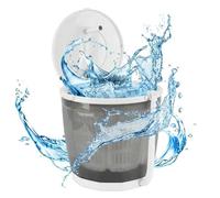 Portable Manual Washing Machine, Hand Crank Laundry Washer with Suction Cup Base & Spin Dryer, 2kg Capacity Mini Washer 2 in 1 Non-Electric Washers for Camping Dorm Travel RV Small Loads (Light Grey)