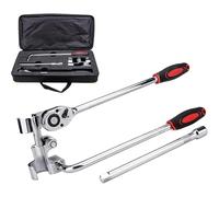 Portable Manual Wire Bending Machine, Handheld Ratchet Wrench Cable Bender Kit for 35-240mm² Metal Wires, Includes Suitcase
