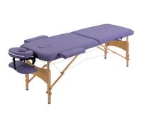 Portable Massage Bed Folding Spa Beauty Massage Table with 2 Sections Purple