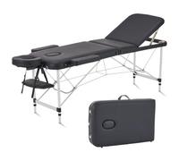 Portable Massage Table, Adjustable Spa Bed with Non-Woven Bag, Aluminium Folding Tattoo Table, 28 Inch Wide