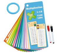 Portable Math Study Cards for Preschoolers, Writable Operations Practice Flashcards Early Education Tool Erasable Math Study Cards