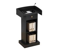 Portable MDF Lectern Podium Stand with Drawer - Professional Presentation Pulpit for Churches Schools Conference Rooms & Embassies 60x40x124cm