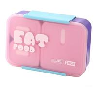 Portable Meal Box 800ml with Spoon Fork Set(Pink) | PP plastic, microwave safe heating, leak- for proof lid design, 800ml total capacity, work travel use