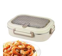 Portable Meal Box, Durable Stainless Steel Lunch Holder for Commuting Camping and Day Trips, Heat-Safety Food Tray with Separate Soup Dish Convenience for Healthy Eating Performance