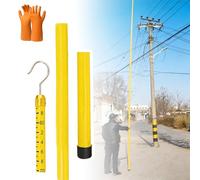 Portable Measuring Pole, Adjustable Telecommunications Tower Live Line Height Measurement Tool, High-Voltage Insulating Survey Rod with Carrying Bag(10m/32.8ft)