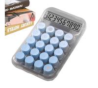 Portable Mechanical Calculator - Transparent Desktop Calculator, Cute Button Design | Simple Calculator for Office, Home and School for Daily Use at Math Arbe