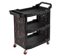 Portable Mechanics Tool Cart, Detailing Car Bottle Storage Organizer, Mobile Service Trolley Work Station for Car Repairs Wash Wax Utility