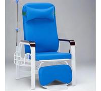 Portable Medical Recliner with Side Storage Basket, Phlebotomy Chair with Armrests, Half and Full Reclining with IV Pole and Drip Stand