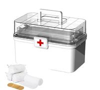 Portable Medicine Box | Medicine Cabinet for Family Medicine Storage | Medicine Case with Handle and Buckle, Medicine Kit for Family, Organizer for Camping, School, Home