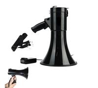 Portable Megaphone Bullhorn, 50W High Power Portable Megaphone Bullhorn Speaker, USB Recordable Loudspeaker with Tweeter Horn, Handheld Lightweight Amplifier, for Outdoor Announcement