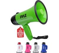Portable Megaphone Speaker Siren Bullhorn - Compact and Battery Operated with 20 Watt Power, Microphone, 2 Modes, PA Sound and Foldable Handle for Cheerleading and Police Use