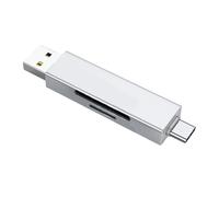 Portable Memory Card Reader Double USB Port Plugs And Play Function For PC Laptop Mobile Devices 480Mbps Speed Transfer USB C Card Reader