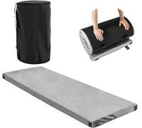 Portable Memory Foam Travel Mattress Roll Up Camping Mattress with Waterproof Cover & Storage Bag Foldable Car Mattress Guest Sleeping Pad (Grey)