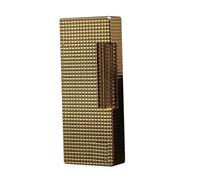 Portable Men's High-end Lighter, Pure Copper Butane Inflatable Soft Flame Lighter, Exquisite Hand-carved, Side Pulley Ignition, Flip-top Long Inflatable Gas Lighter (without Fuel)(Gold 1)