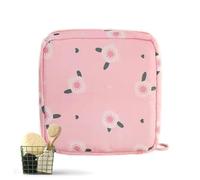 Portable Menstrual Pad Bag - Waterproof Tampon Organizer, Feminine Hygiene Pouch | Small Compact Design Backpack Purse Pocket Fit, Perfect First Period Kit Girls Teens School Bag with Inner Pocket Lin