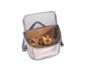 Portable Mesh Carrier - Transparent Window Pet Pouch, Small Animal Travel Bag with Strap, Fabric Case Pair with Vent, Outdoor Supply Style, Transport Aid for Sugar Gliders, Hamster, Bird