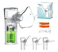 Portable Mesh Nebuliser Machine for Adults and Kids with Adjustable Spray Modes - USB Rechargeable Low Noise Hand Held Nebuliser with Ultra Fine Particle - Complete Breathing Care Aerosol Machine Kit