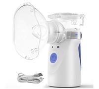 Portable Mesh Nebuliser YM-3R9 - Silent Ultrasonic Inhaler for Adults & Kids, Handheld Nebuliser Machine, Fine Mist Respiratory Support, Travel-Friendly, USB or Battery Operated (2X AA)