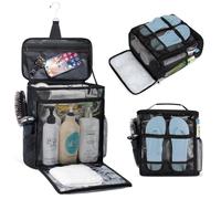 Portable Mesh Shower Caddy Bag for College Dorm Essentials Collapsible Shower Bag with Hanging Hook and Handle Quick Dry Large Capacity Shower Caddy Organizer Toiletry for Travel, Camping, Gym