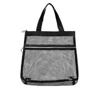 Portable Mesh Shower Caddy Bag with Zipper Quick Dry Hanging Toiletry Organizer Gym Shower Bag for Travel, Gym, Beach, College Dorms Black Nylon Storage Bag