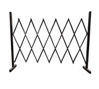 Portable Metal Barrier Expandable Crowd Control Fence Telescopic Safety Railing for Events Easy to Move Black 119.4 x 599.4 cm Ideal for Outdoor Security