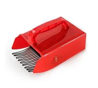 Portable Metal Comb Berry Picker - Durable Rake and Scoop with Handle - Efficient Blueberry and Raspberry Harvester for Garden and Outdoor Use(Red)