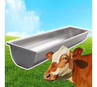 Portable Metal Feeding Trough for Cattle/Calves/Milk Cow, 85 120 120 CM Long Livestock Hay Feeder Goats Sheep Alpacas, Large Capacity Feed And Water Troughs - Up Hold 330L/ 100kg(L 85cm(33 1/2") x W