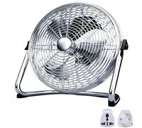 Portable Metal Floor Fan 10", Powerful Air Cooling Fan Adjustable Tilt, Pedestal Fans with 3 Speeds Setting, Low Noise Air Circulation Fan, Portable Electric Fan for Bedroom Dorm