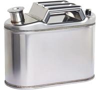 Portable Metal Jerry Can 5L/10L/15L/20L - Stainless Steel Petrol Can with Automatic Ventilation Nozzle, Energy Saving Fuel Can for Petrol and Car