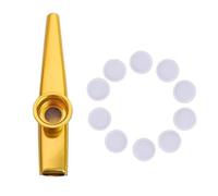 Portable Metal Kazoos Musical Instruments with 10Pcs Flute Diaphragms Mouth Kazoos Good Adults and Kids Good Companion for Guitar Violin Piano Keyboards